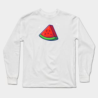 Slices Of Watermelon Cartoon Long Sleeve T-Shirt